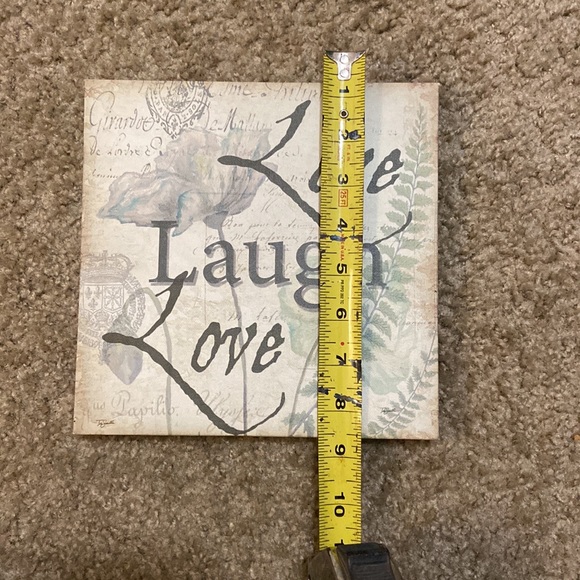 Canvas wall  decor life love laughter sign - Picture 3 of 4